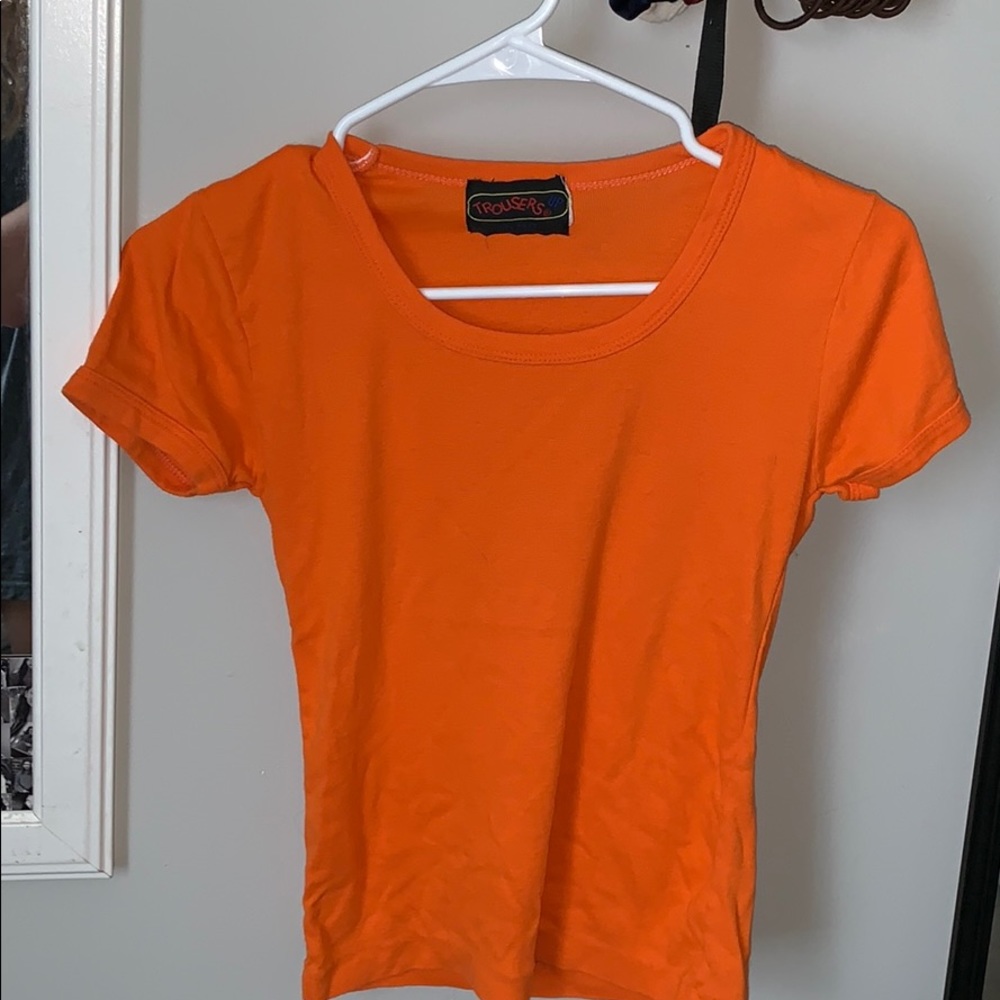 vintage orange crop top